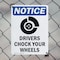 Signmission Drivers Chock Your Wheels OSHA Notice Sign, Plastic, 7in W x 10in L, 2PK OS-2PACK-NS-P-710-V-11560 - alternate 2